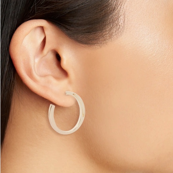 Jenny Bird Slim Doune Hoop Earrings in Gold 120$ - Picture 3 of 7